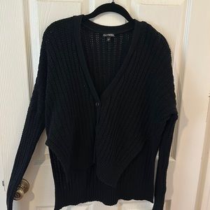 Express Black Cropped Cardigan